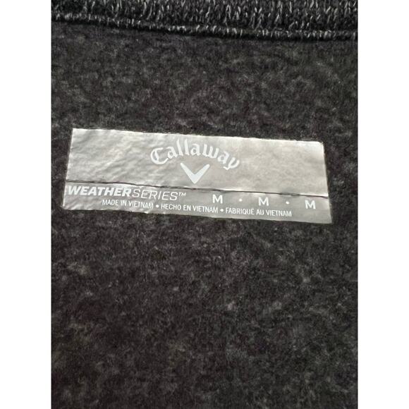 Callaway Weather Series Men’s 1/4 Zip Pullover Sweater - Size M Gray Golf Jacket - Picture 3 of 8